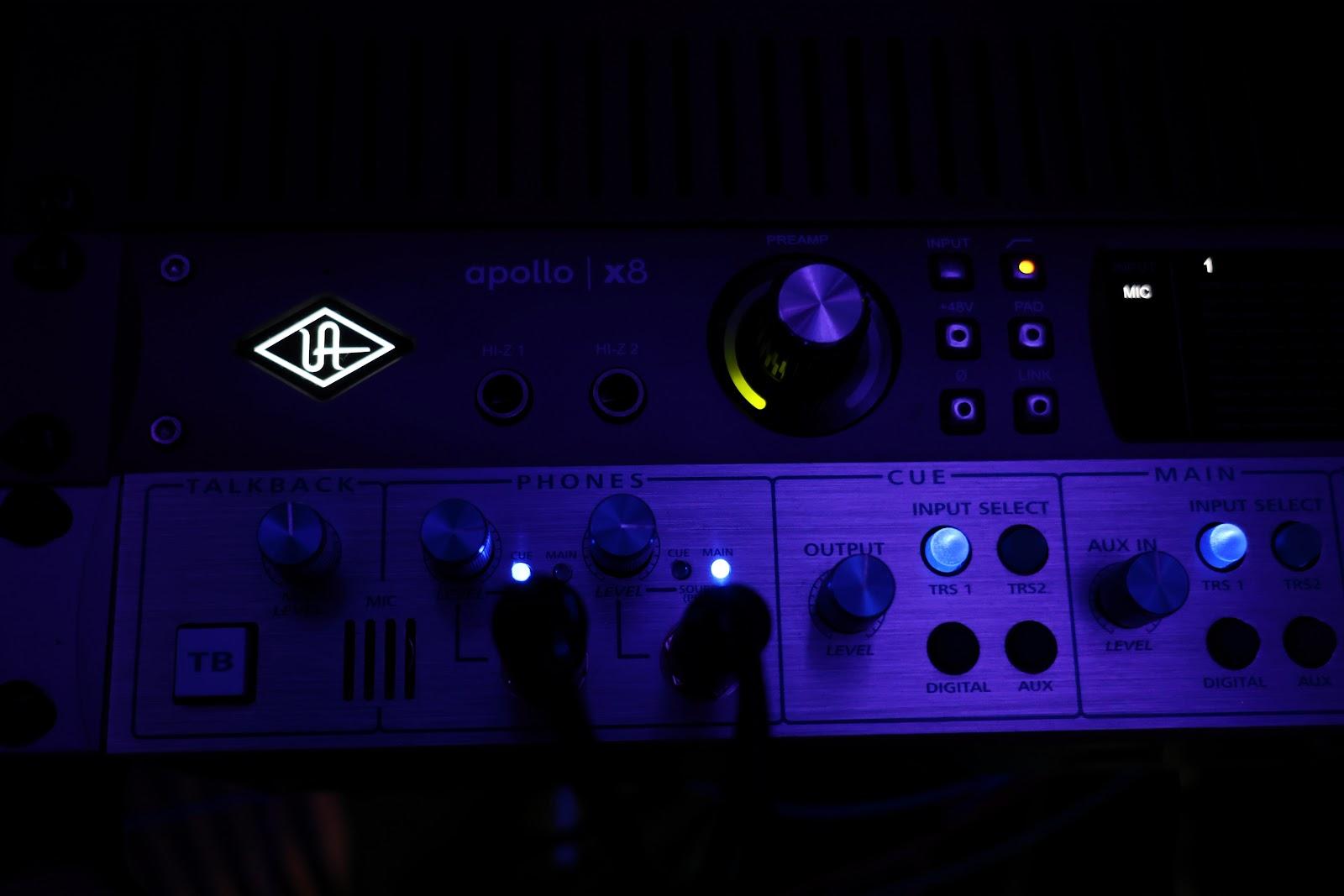 Audio interface on the desk at Stars International