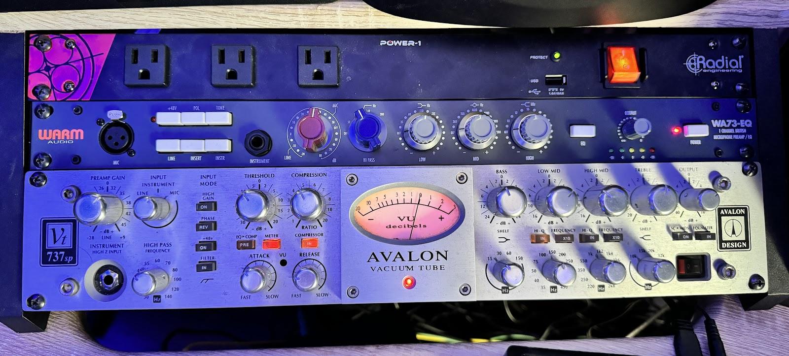Outboard audio gear at Stars International